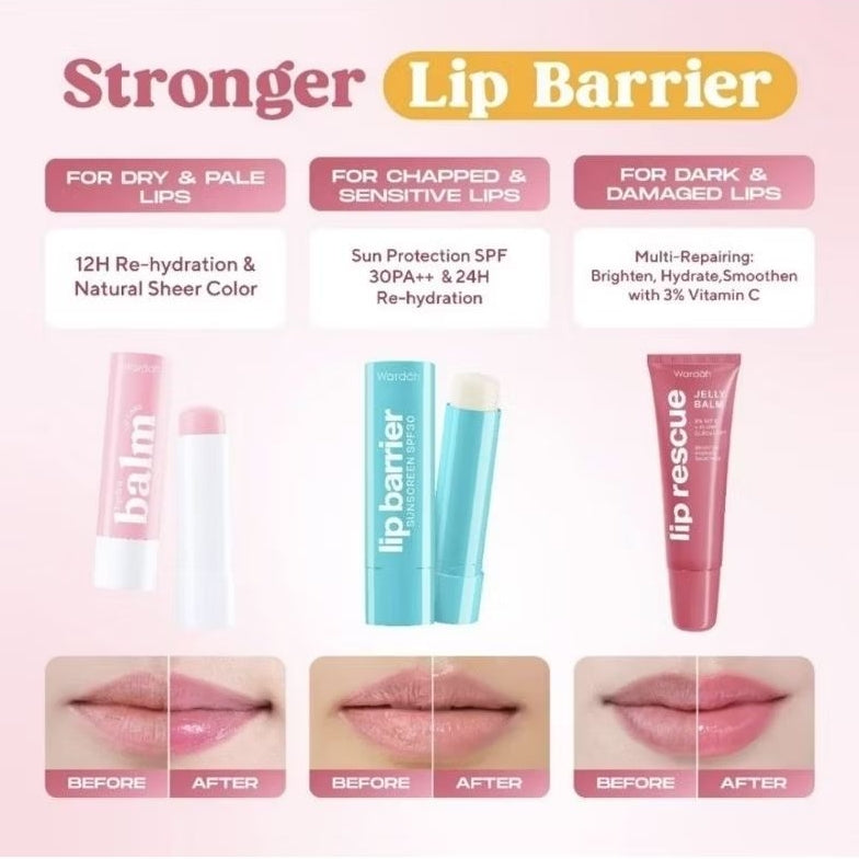 Wardah Hydrabalm Lip Care Pelembap Bibir Candy Strawberry SPF 15 4 g