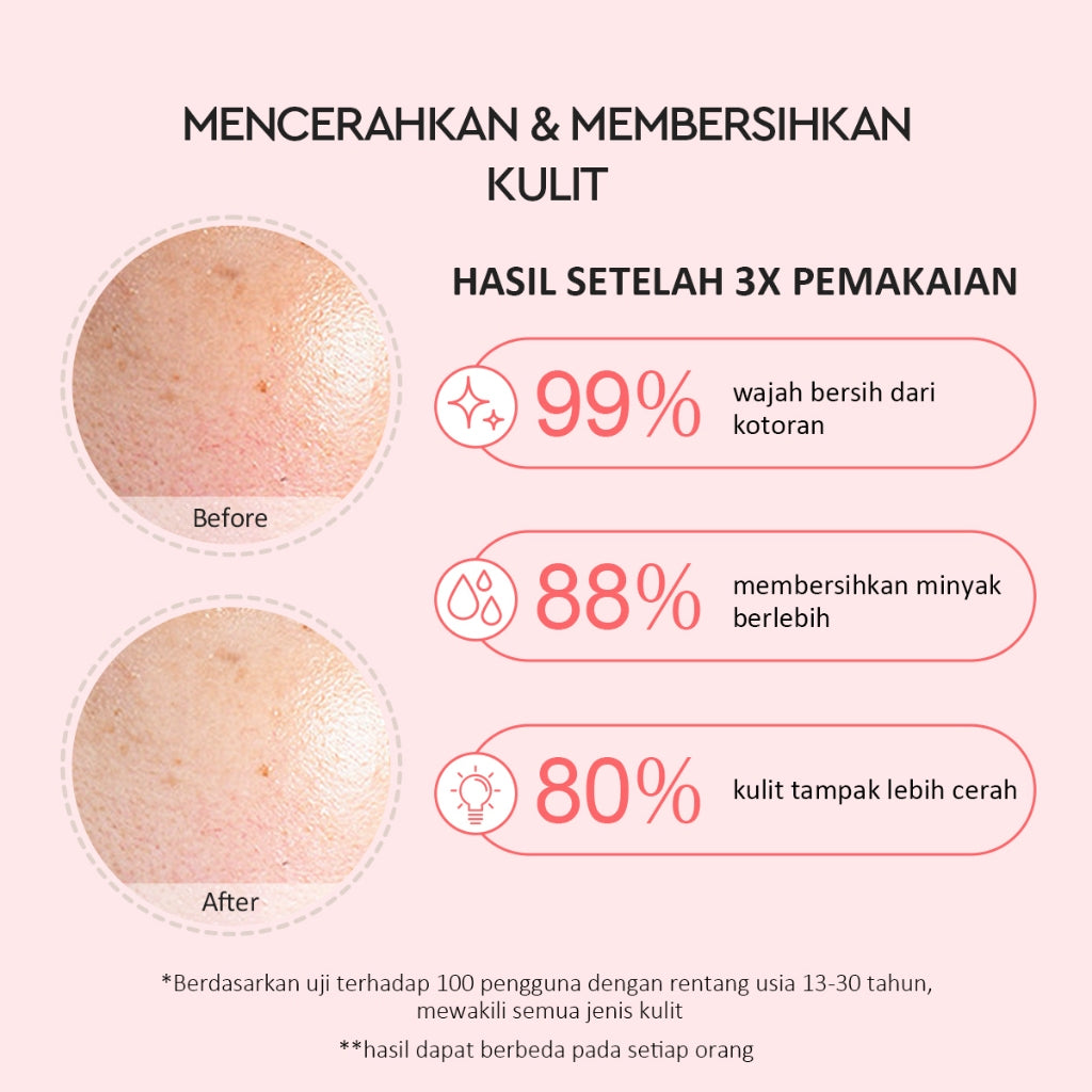 Glad2Glow Pomegranate Niacinamide Brightening Clay Mask Masker Wajah Masker Pencerah Mud Mask Masker Niacinamide  Masker Merah Muda Pink Masker Komedo Masker Glad2Glow Clay Mask Masker G2G Clay Masker Gel Mask Sheetmask Skincare Bpom G2Glow Official Store