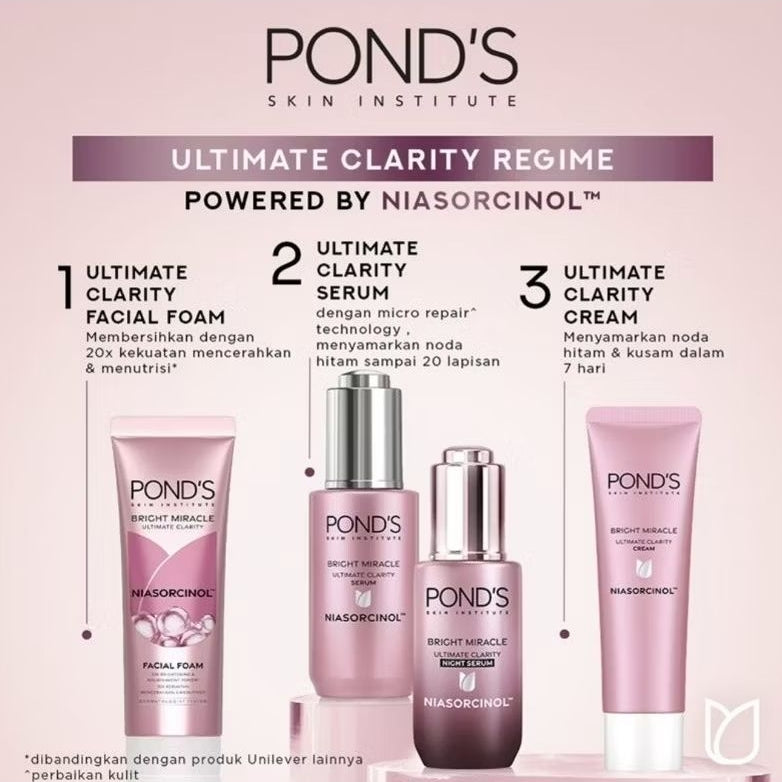 Ponds Bright Miracle Niasorcinol Pembersih & Pencerah Wajah Foam 50 g