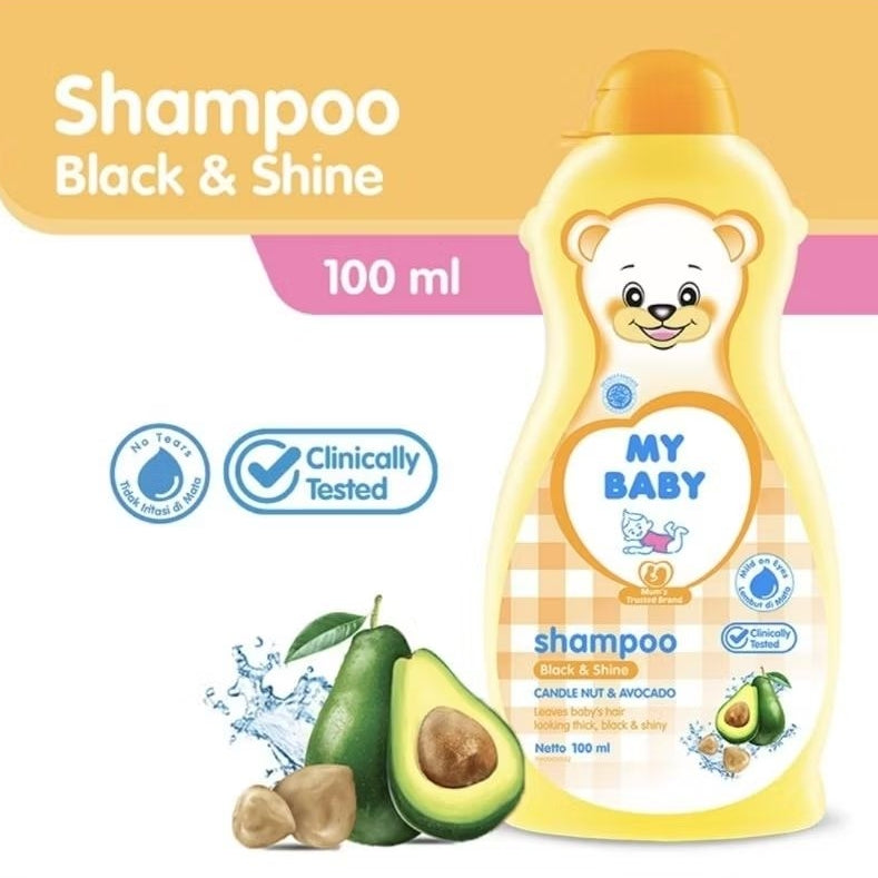 My Baby Sampo Hitam & Berkilau Botol 100 ml