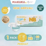 Makuku SAP Comfort Fit Popok Perekat Bayi NB 40 Pcs