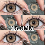 【COD】Softlens Sepasang Lensa kontak warna, lensa warna HOLLAND seri softlen Normal soflen brown Berwarna Lensa Besar Ukuran 14.5mm/Free Lens Case