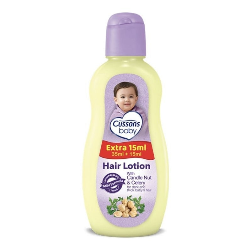 Cussons Baby Lotion Rambut Bayi /Anak Kemiri &
Seledri 35 + 15 ml