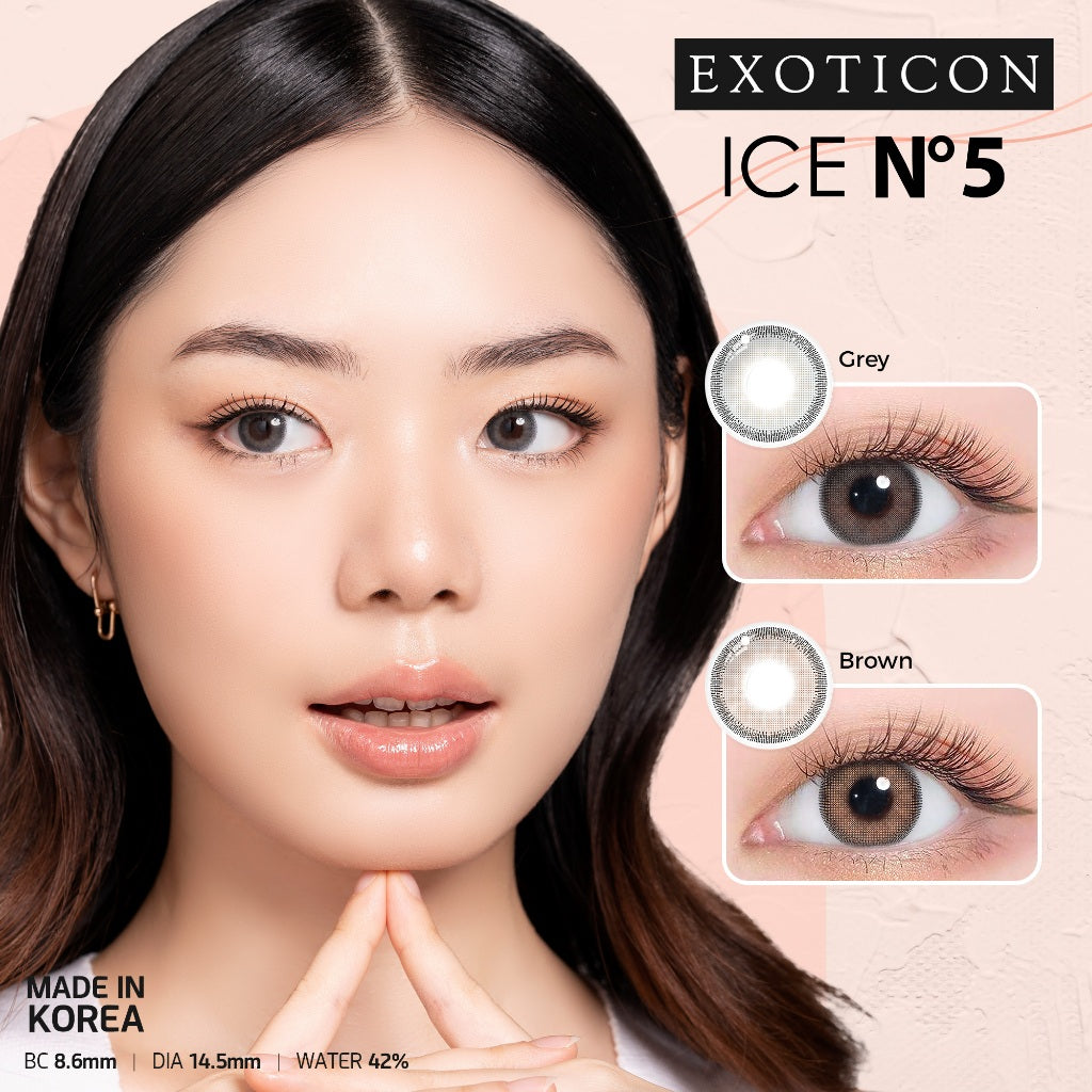 Exoticon Softlens Ice N5 Series Grey | Brown | Soflens Minus | Soflens Wedding