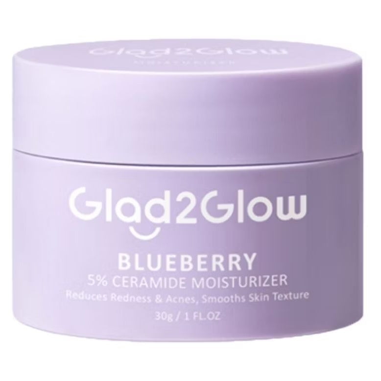 Glad2Glow Moisturizer Pelembap Wajah Anti Jerawat Blueberry 30 g