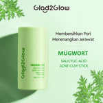 Glad2Glow Masker Wajah Clay Anti Jerawat Mugwort Stik 25 g
