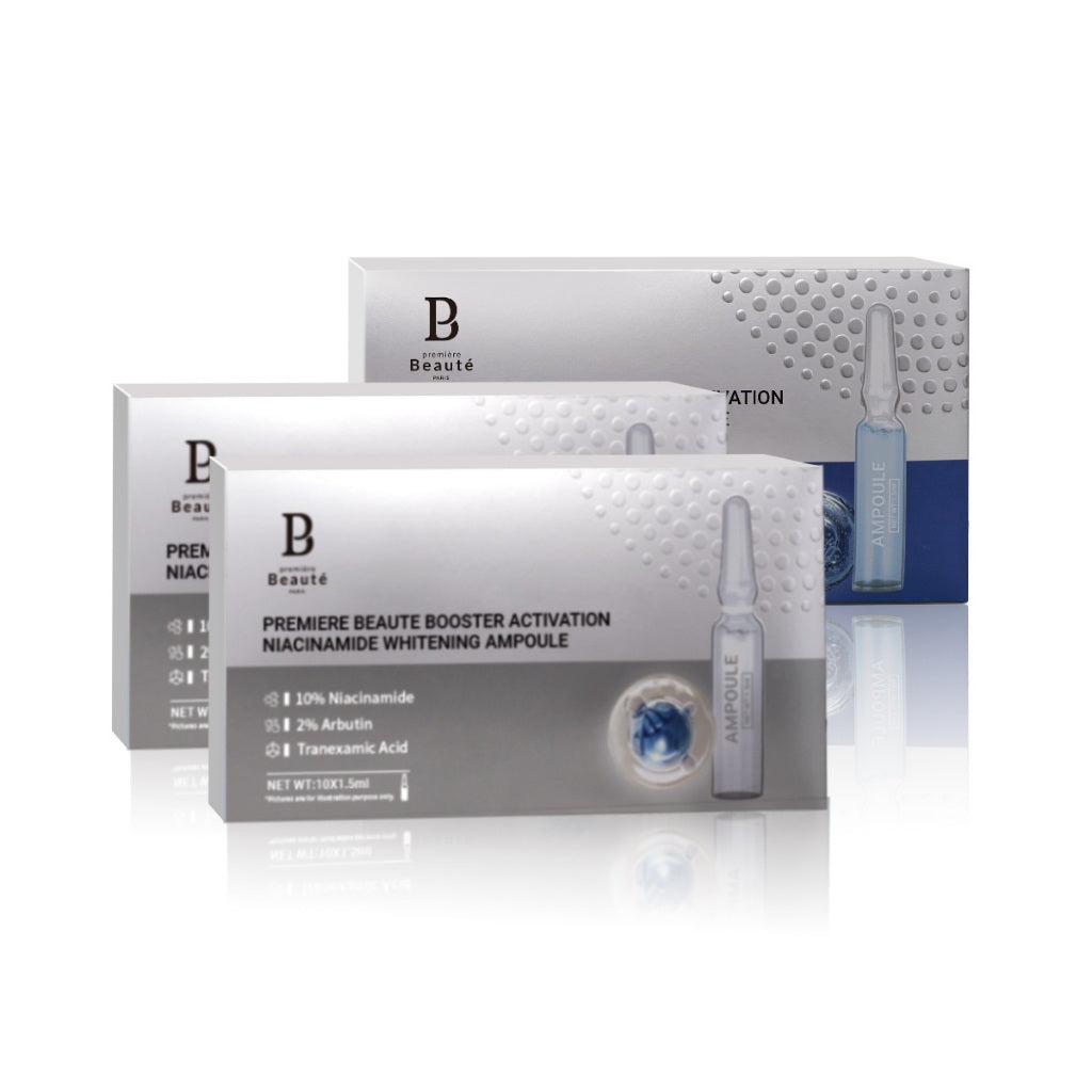 [SELVI'S EXCLUSIVE] PREMIERE BEAUTE Upgrade Formula Booster Activation Ampoule 3PCS Set | Niacinamide Whitening  |  Moisturizing Hydrating