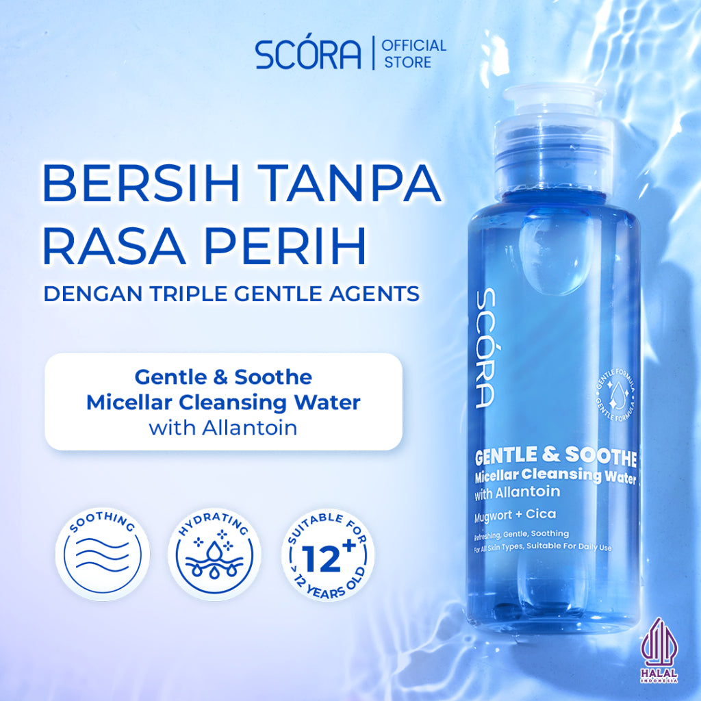 [BELI 2 GRATIS ONGKIR] SCORA Gentle & Soothe Micellar Cleansing Water 100 ML Membersihkan Menenangkan Kulit