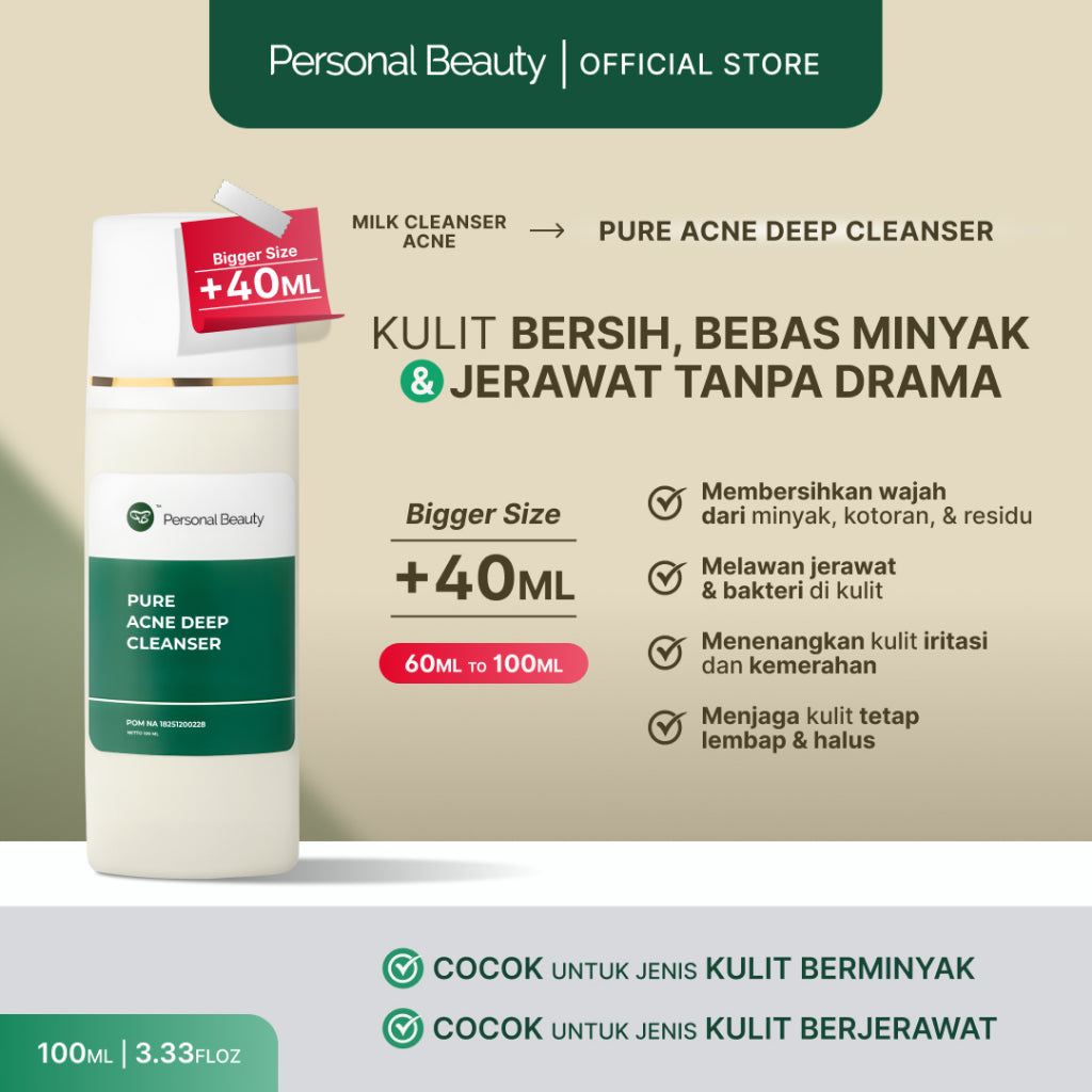 Pure Acne Deep Cleanser Membersihkan Kulit Wajah Untuk Acne Prone Skin