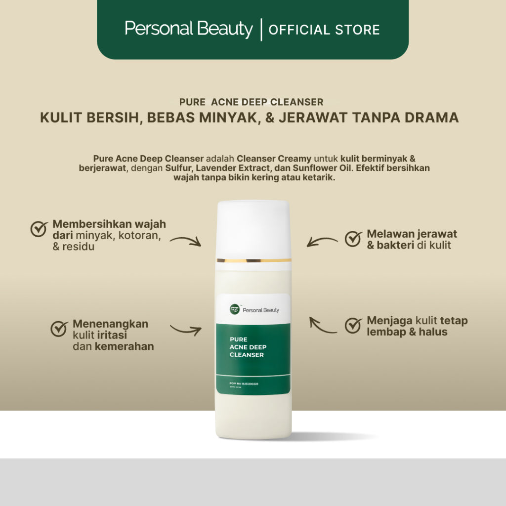 Personal Beauty Pure Acne Deep Cleanser Membantu Membersihkan Jerawat