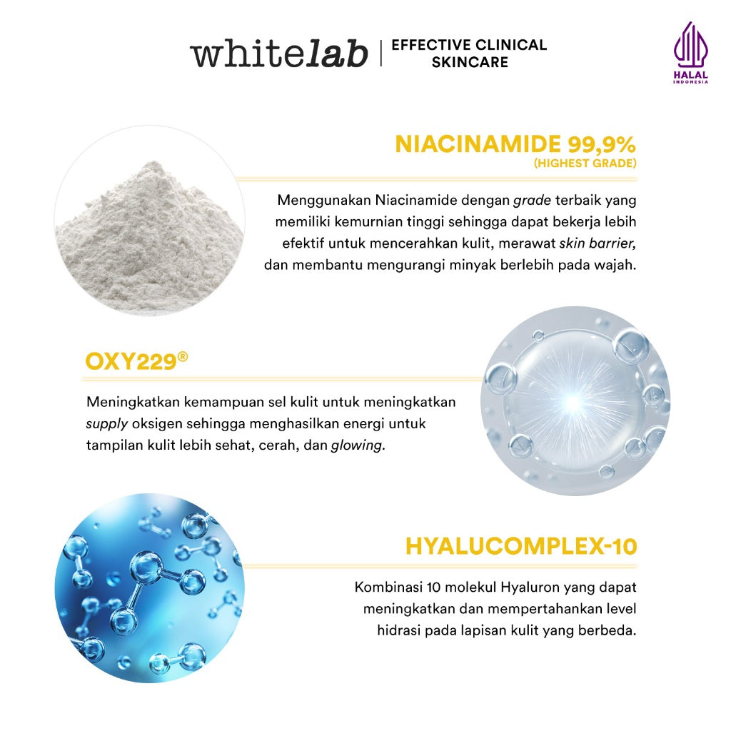 Whitelab Water Moisturizer Brightening - Pelembap Hidrasi Pencerah Wajah N-Dose+ 2.0 Intensive nite cream