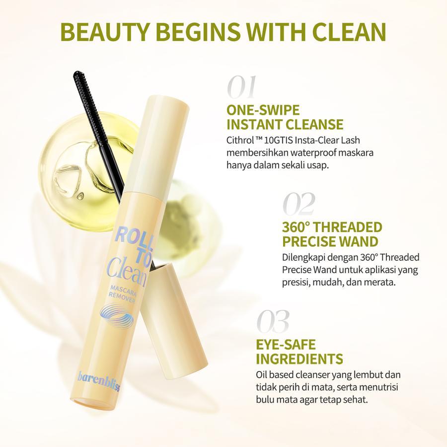 BNB BARENBLISS  Roll To Volume | Roll To High Mascara |Roll To Length | Roll To Clean | Black Eclipse Eyeliner