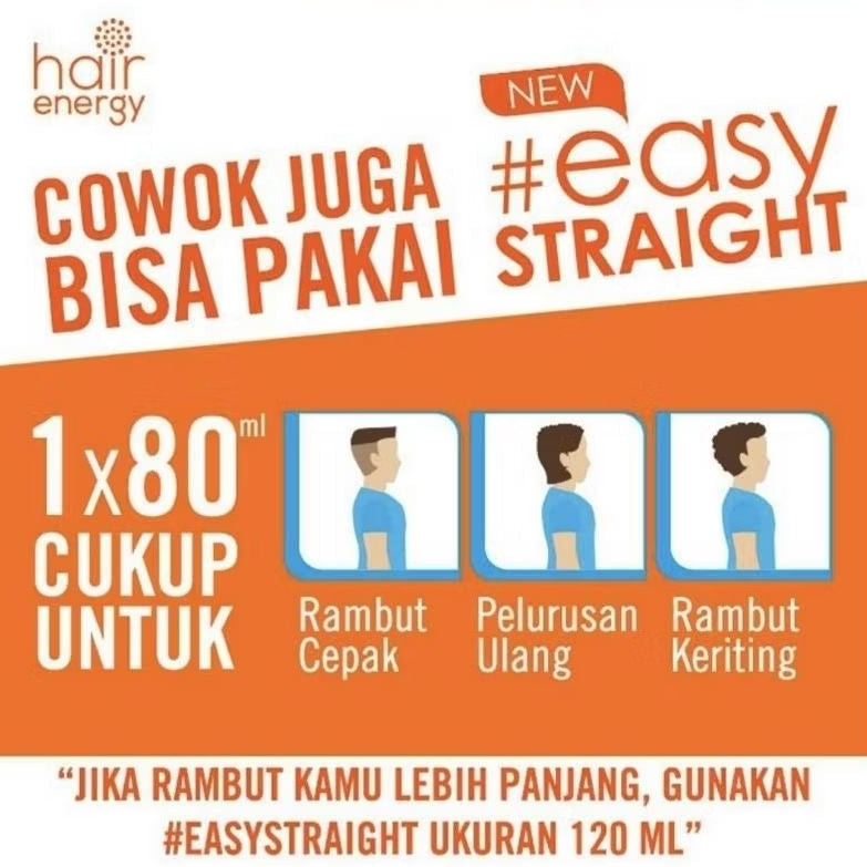 Makarizo Hair Energy Easy Straight Krim Pelurus Rambut Medium 120 ml