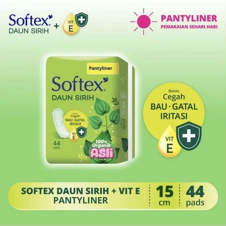 Softex Daun Sirih Pantyliner 15 cm 44 pcs