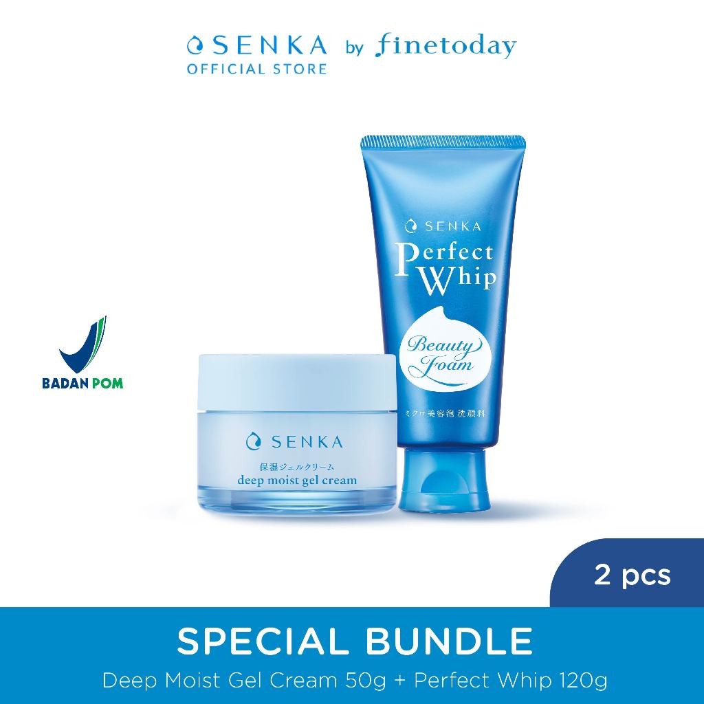[Special Bundle] SENKA Deep Moist Gel Cream 50g + Perfect Whip U 120g