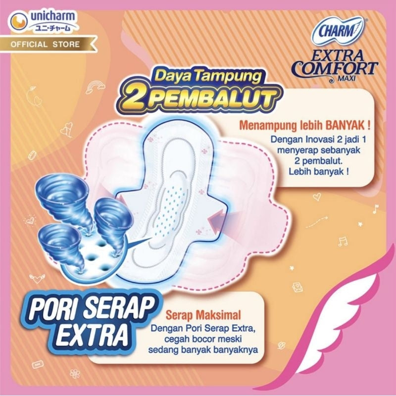 Charm Maxi Pembalut Wanita Wing 26 cm 16 pcs