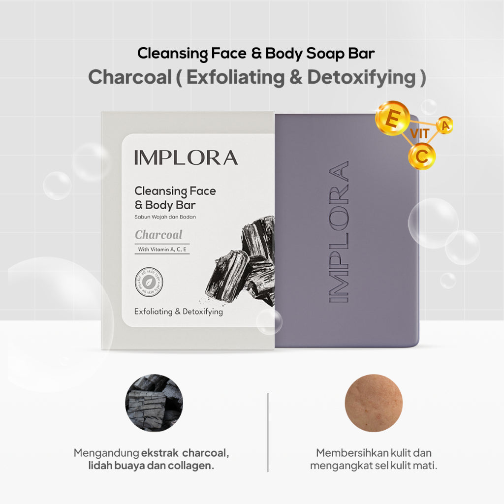Implora Cleansing Face & Body Bar Soap | Body, Face & Hand Cleanser