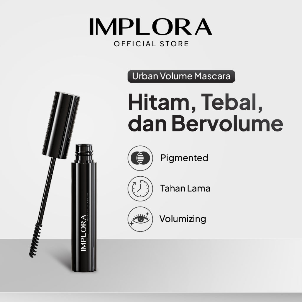 Implora Urban Volume Mascara | Waterproof Maskara | Volumizing & Tahan Lama