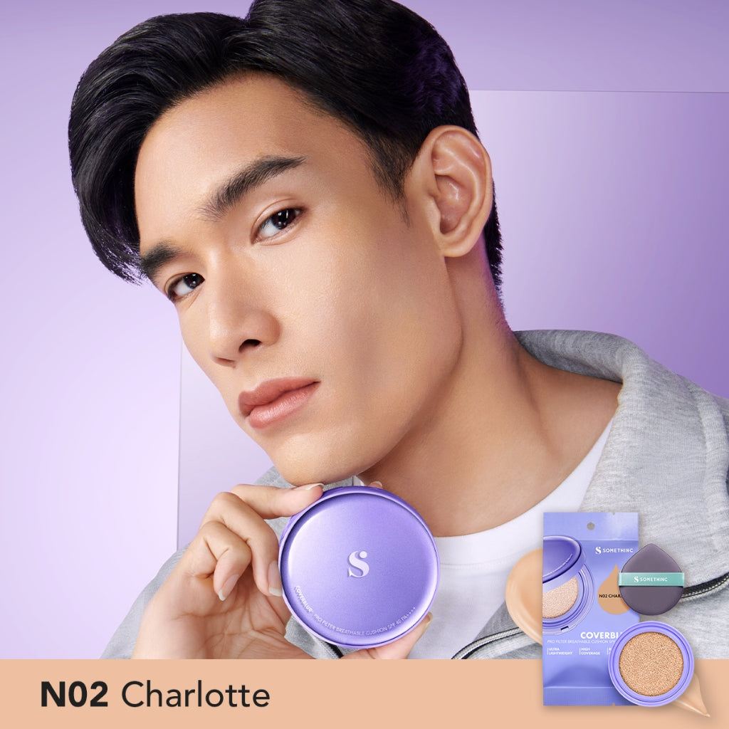 SOMETHINC [2 PCS] Refill CoverBlur Pro Filter Breathable Cushion SPF 40 PA++++ & Ceraplump Tinted Lip Balm SPF25 PA++++