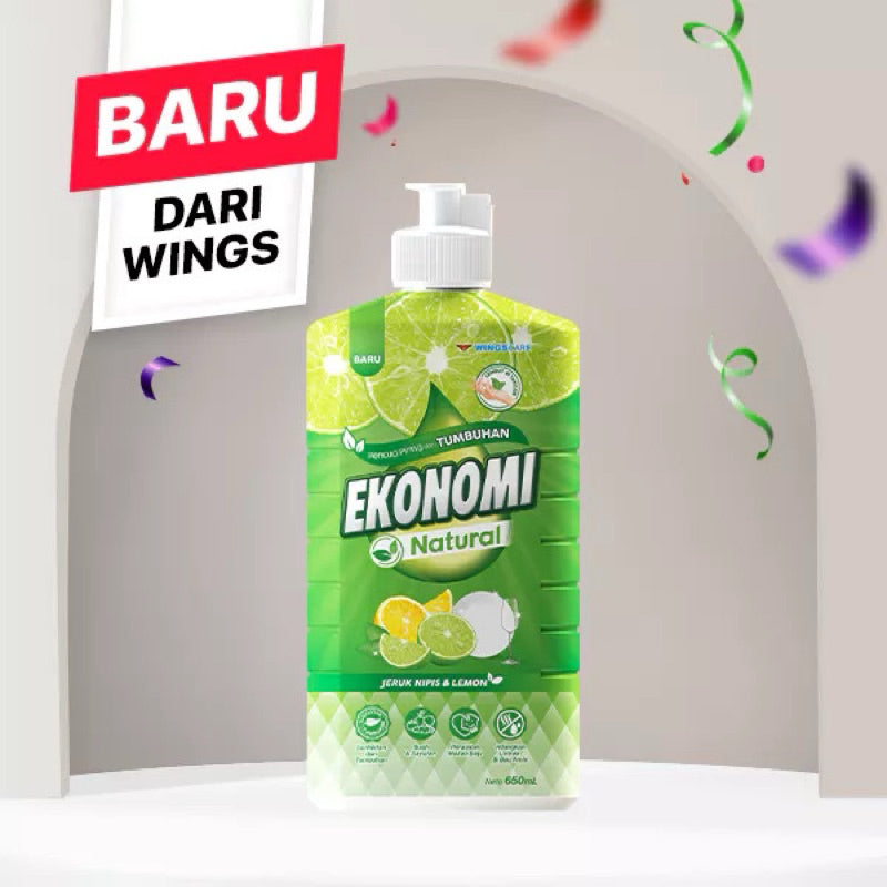 Sabun Cuci Piring Ekonomi 650 Ml Jeruk Nipis & Lemon