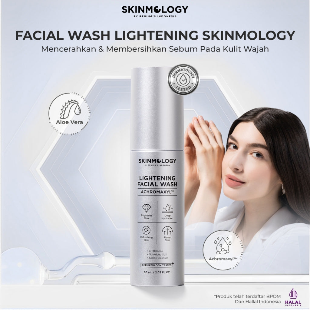 Skinmology Facial Wash Lightening Booster Series byBenings Indonesia Mencerahkan Mengatasi FlekHitam