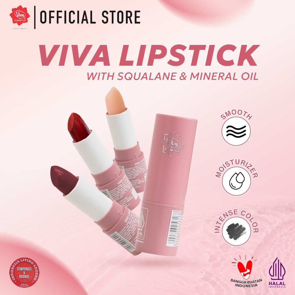 Viva Lipstick with Squalane & Mineral Oil  (No. 51 - 53)