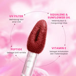 Hanasui Next Level Blurry Tint - Lip Tint Watery To Blur Lightweight Tahan Lama Velvet Finish Powdery Tint Blurring Effect Stain Lasting Up to 8 H