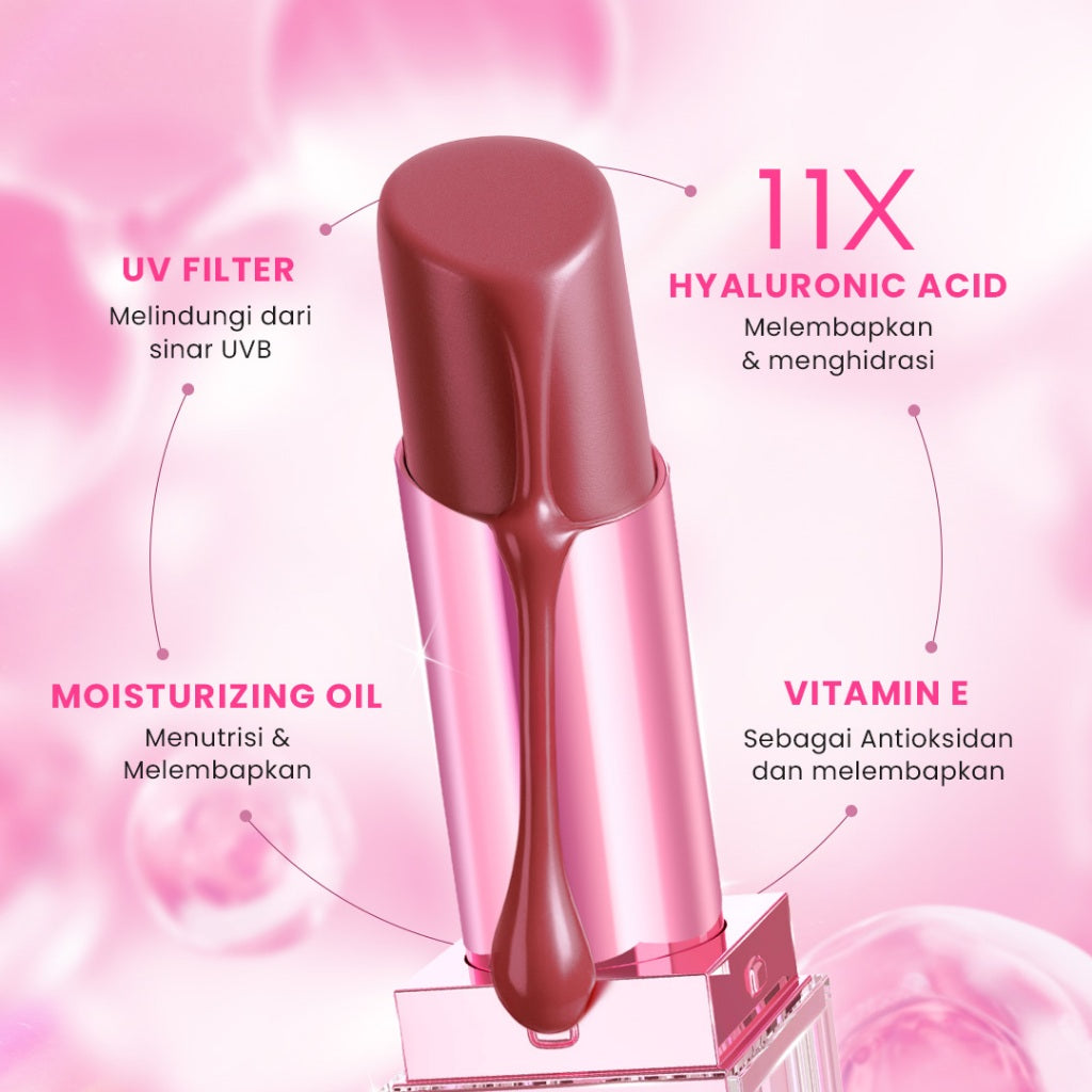 Hanasui Next Level Butter Balm - Color Butter Balm Tinted Lip Balm Melembabkan & Mencerahkan Bibir Lightweight & Cover Bibir Gelap Beauty Hyper Gloss Lip Balm