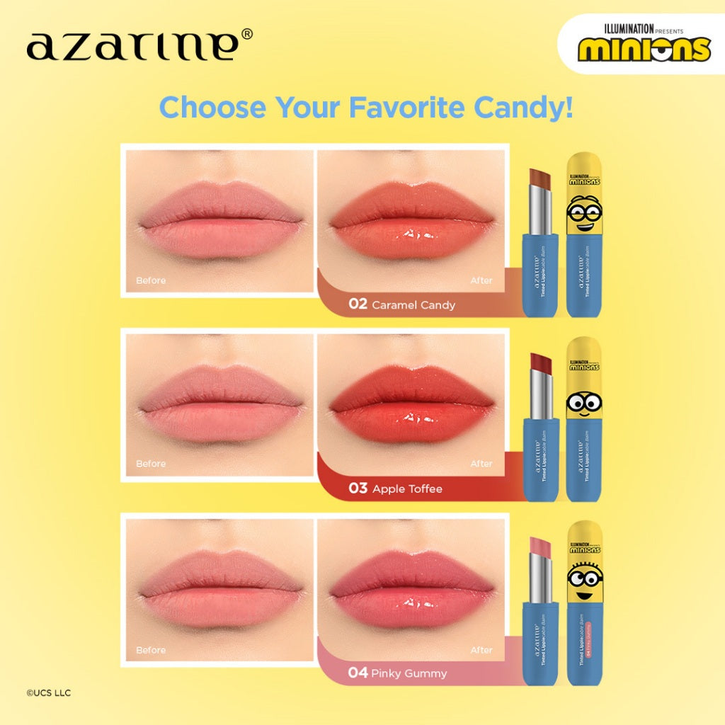 Azarine Tinted Lippiecable Balm Series 3.5g Lip Balm Moisturizing Long Lasting Extra Lightweight with UV Filter