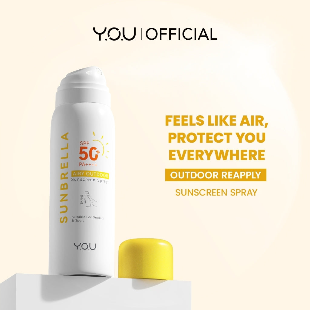 YOU Sunbrella Airy Outdoor Sunscreen Spray SPF50+ PA++++ Tabir Surya Mist Sweatproof and Waterproof [ Best Selling ]