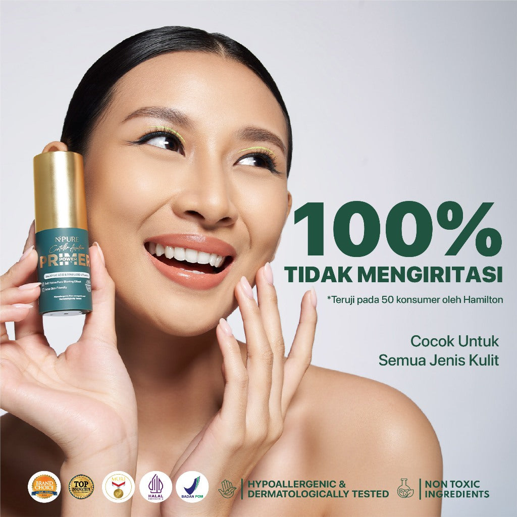 NPURE Centella Asiatica Power Primer / Base Makeup / Blurring effect / Primer Kulit Berjerawat