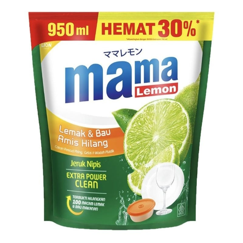 Mama Lemon Sabun Cuci Piring Jeruk Nipis Refill 430ml/680ml/950ml