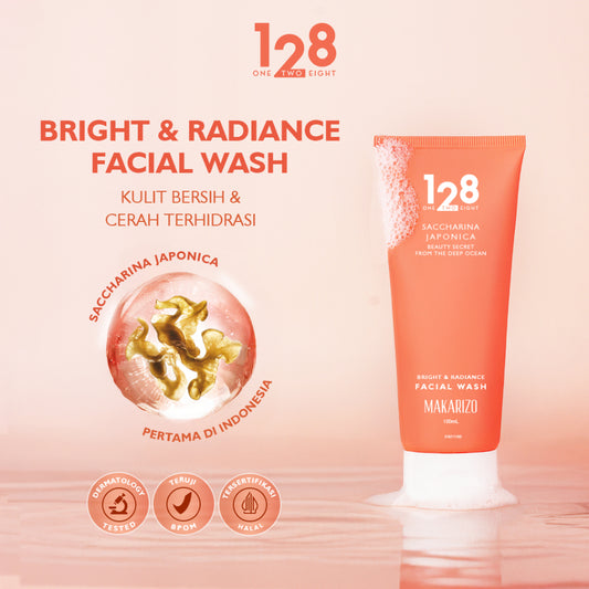 128 Saccharina Japonica Bright & Radiance Facial Wash Tube 100mL by Makarizo
