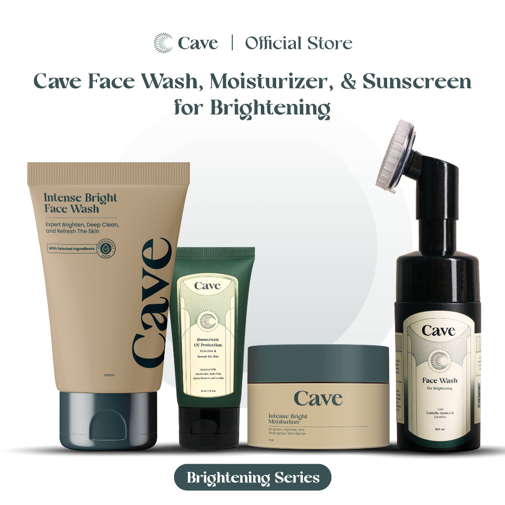 Cave Face Wash, Moisturizer, & Sunscreen for Brightening