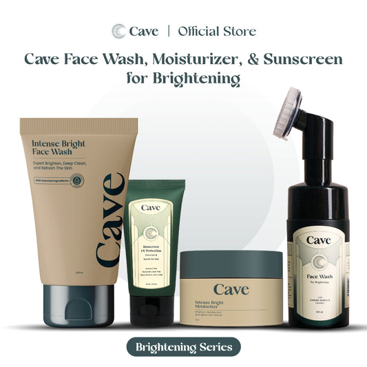 Cave Face Wash, Moisturizer, & Sunscreen for Brightening