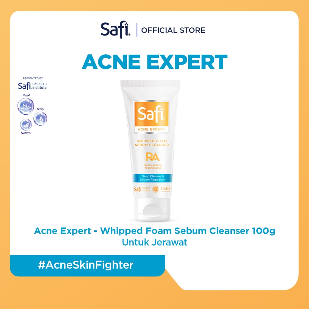 SAFI - Acne Expert - Whipped Foam Sebum Cleanser 100gr - Untuk Jerawat