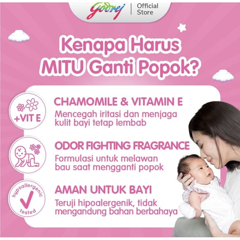 Mitu Baby Tisu Basah Bayi Ganti Popok 50 s - Beli 1 Gratis 1