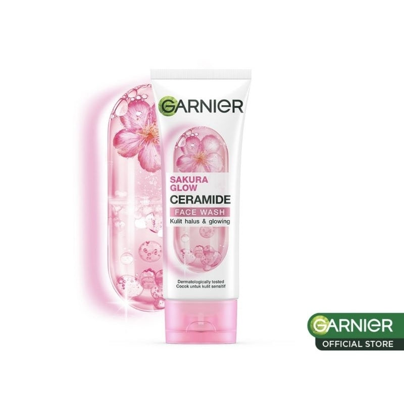 Garnier Sakura Glow Pembersih Wajah Tube 100 ml