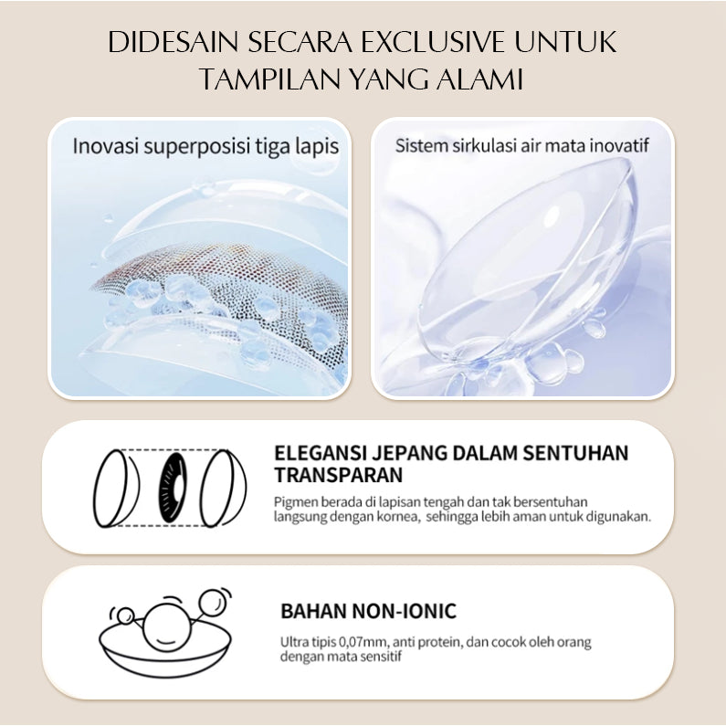 BEAUTYLENS Honeycomb Milk Tea 14.2 Softlens Lensa normal&minus [0.00~-8.00] douyin innocent brown
