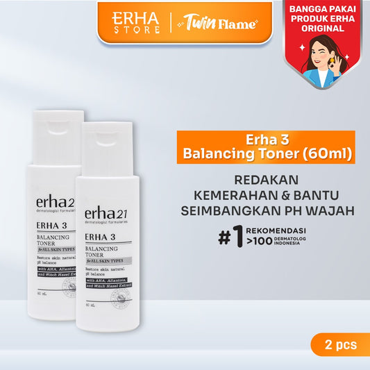 Erha Twin Flame VP Erha 3 Balancing Toner (2X) - Paket Toner Wajah
