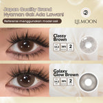 [Fuji Favorite] Lilmoon Softlens Kualitas Jepang softlens minus (0 sd -8.50) Classy Brown | Galaxy Glow Brown | Color Lensa minus/natural contact softlens/softlens warna/Lensa kontak