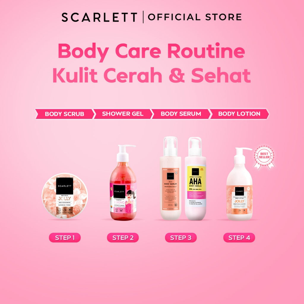 Scarlett Fragrance Brightening Shower Gel Loving | Body Wash | Sabun Mandi Cair