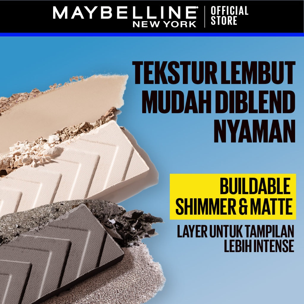 Maybelline Color Rivals Duo Shadow – Eyeshadow Waterproof Pigmented Glitter Tekstur Halus Tahan Seharian Easy to Blend