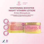 Paket Combo Whitening Booster Body Serum Essence & Lotion | Whitening Booster Night Vitamin Lotion & 5% ALPHA ARBUTIN Luxurious Whitening Booster Body Serum Essence