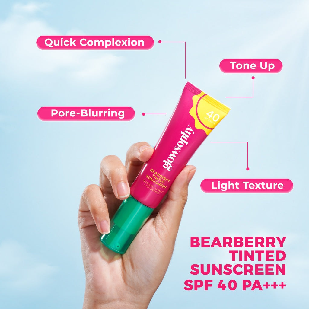Glowsophy Bundle 5in1 Brightening Series Watermelon Brightening Moisturizer 100ml + Bearberry Tinted Sunscreen + Watermelon Gentle Cleanser + Watermelon Clay Stick + Pineapple Serum