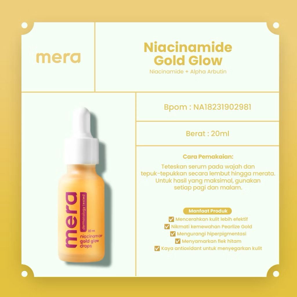[MERA REPUBLIC] Serum Essence Wajah - Youthrenew Retinol Elixir Serum / Niacinamide Gold Glow / Acne Solution Serum