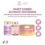 Noera Paket Combo Ultimate Whitening | Glow Me Skin Improve Formula & Glutha Booster Improve Formula & Whitening Booster Night Vitamin Lotion