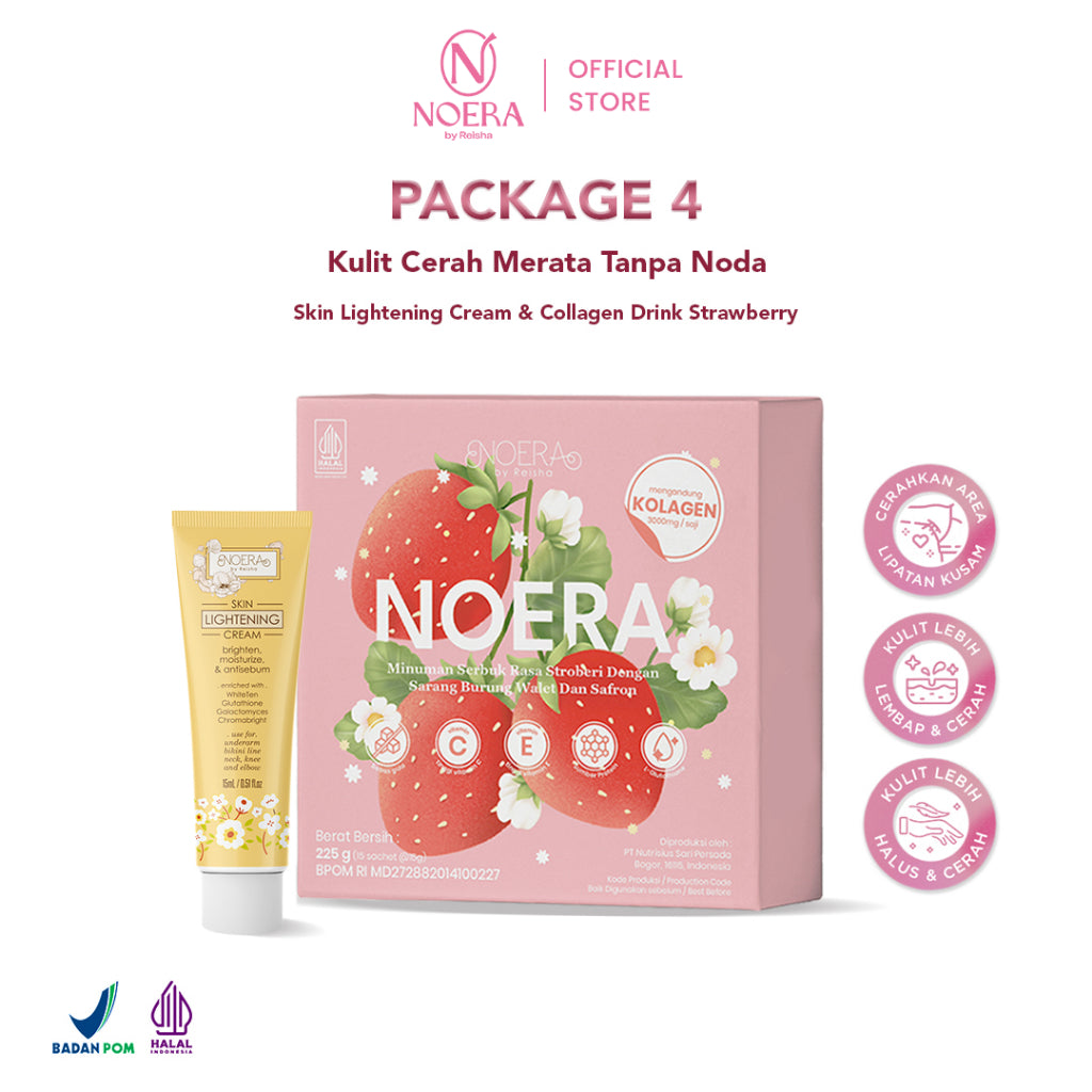 Noera Paket Collagen Drink Improved Formula + Skin Lightening Cream 15ml