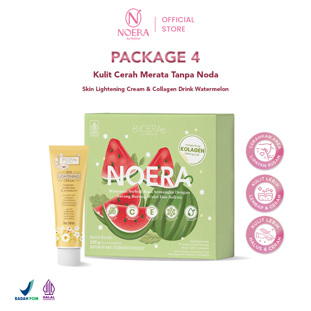 Noera Paket Collagen Drink Improved Formula + Skin Lightening Cream 15ml