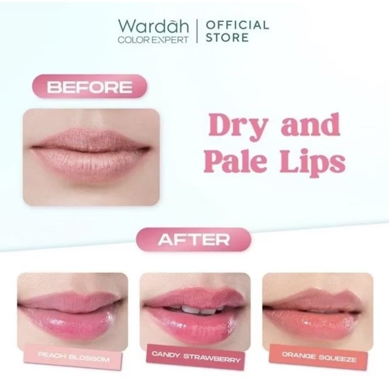 Wardah Hydrabalm Lip Care Pelembap Bibir Candy Strawberry SPF 15 4 g